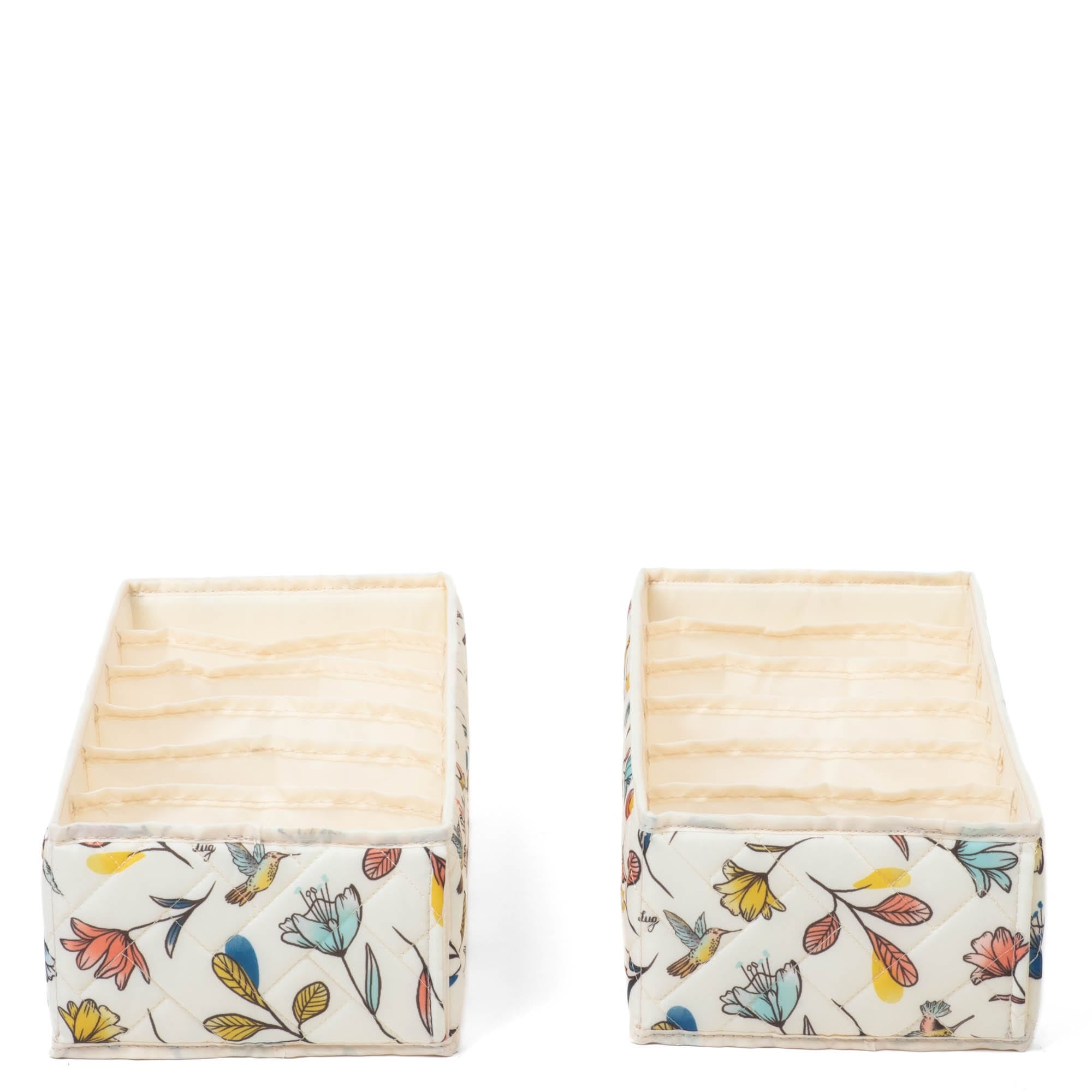 Dolly 2pc 6 Pocket Drawer Organizer - HUMMINGBIRD FLORAL - Dolly2pk_HummingbirdFloral_04